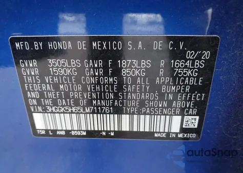 2020 Honda Fit Sport z USA, uszkodzony, nr VIN 3HGGK5H65LM711761